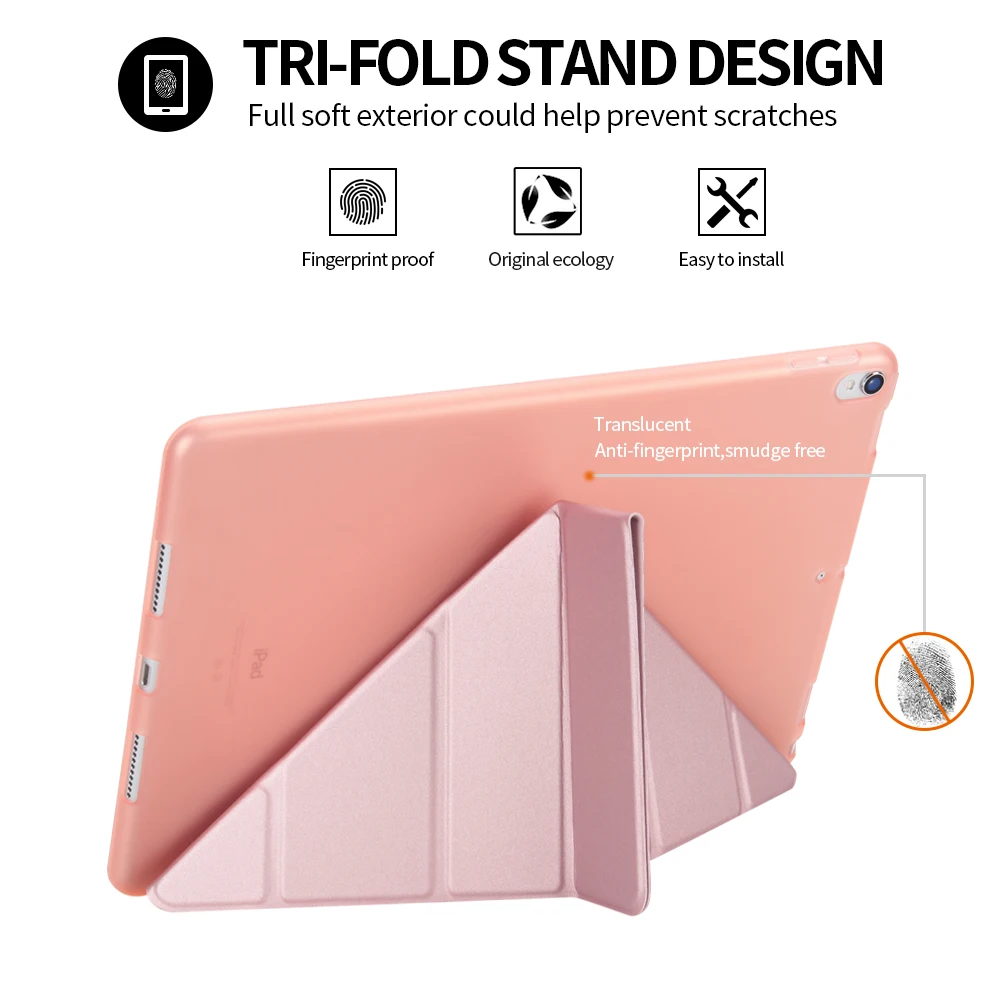 Чехол для iPad Pro 9,7 дюйма Кожаный силиконовый Multi-fold Смарт Обложка для iPad Pro 9,7 чехол A1673 A1674 A1675 Funda