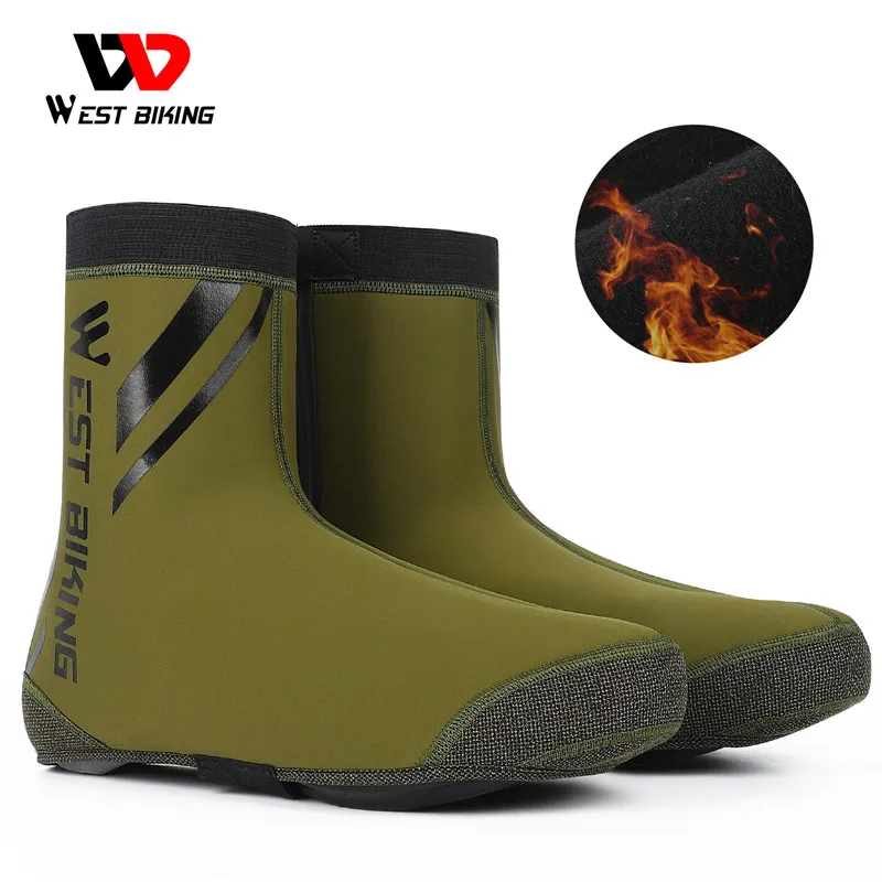

WEST BIKING Cycling Overshoes Cover Winter warm Windproof Cycling Protect Boot Case Bike Shoes Cover Half Overshoes Men Women