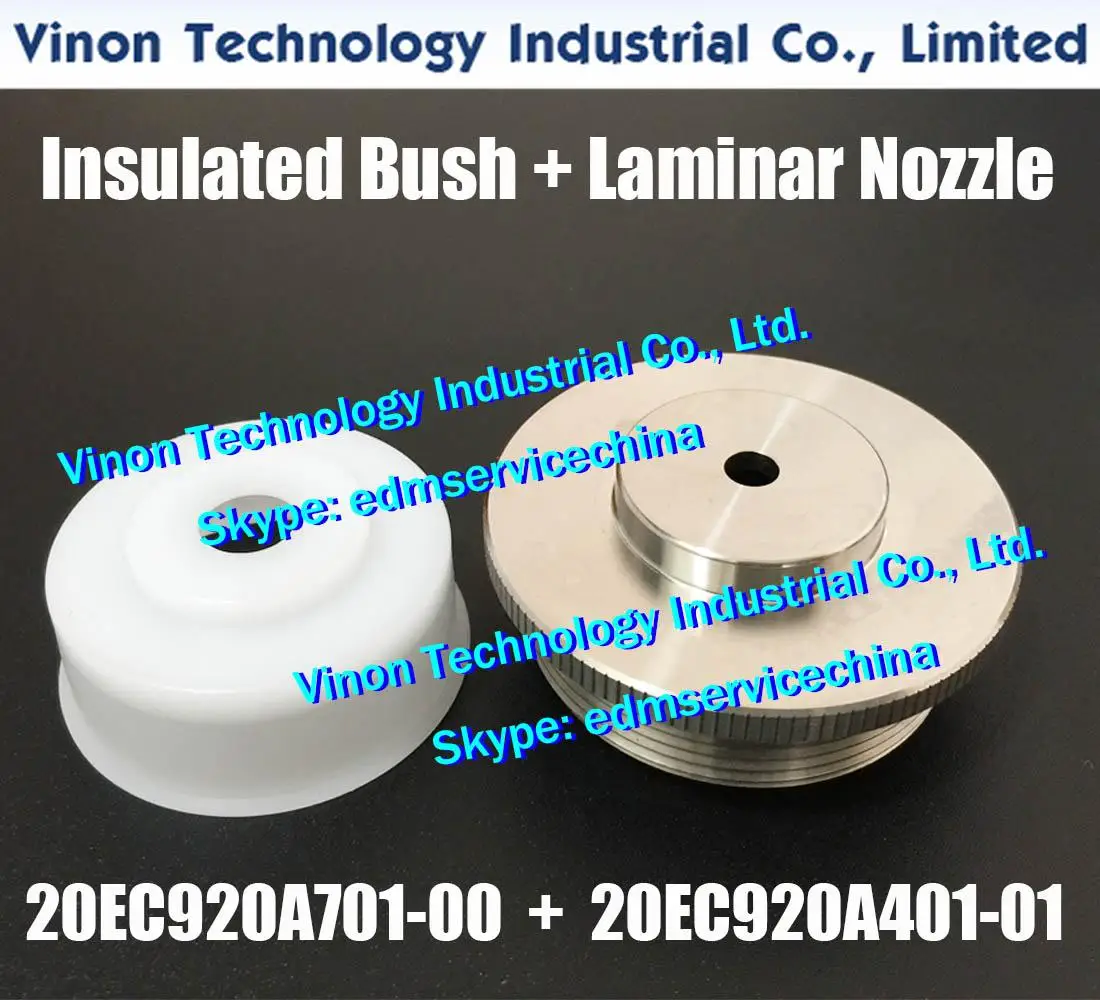 

20EC920A701-00+20EC920A401-01 Makino Insulated Bush+Laminar Nozzle Guard Set for Makino U series for H.E.A.T. machining