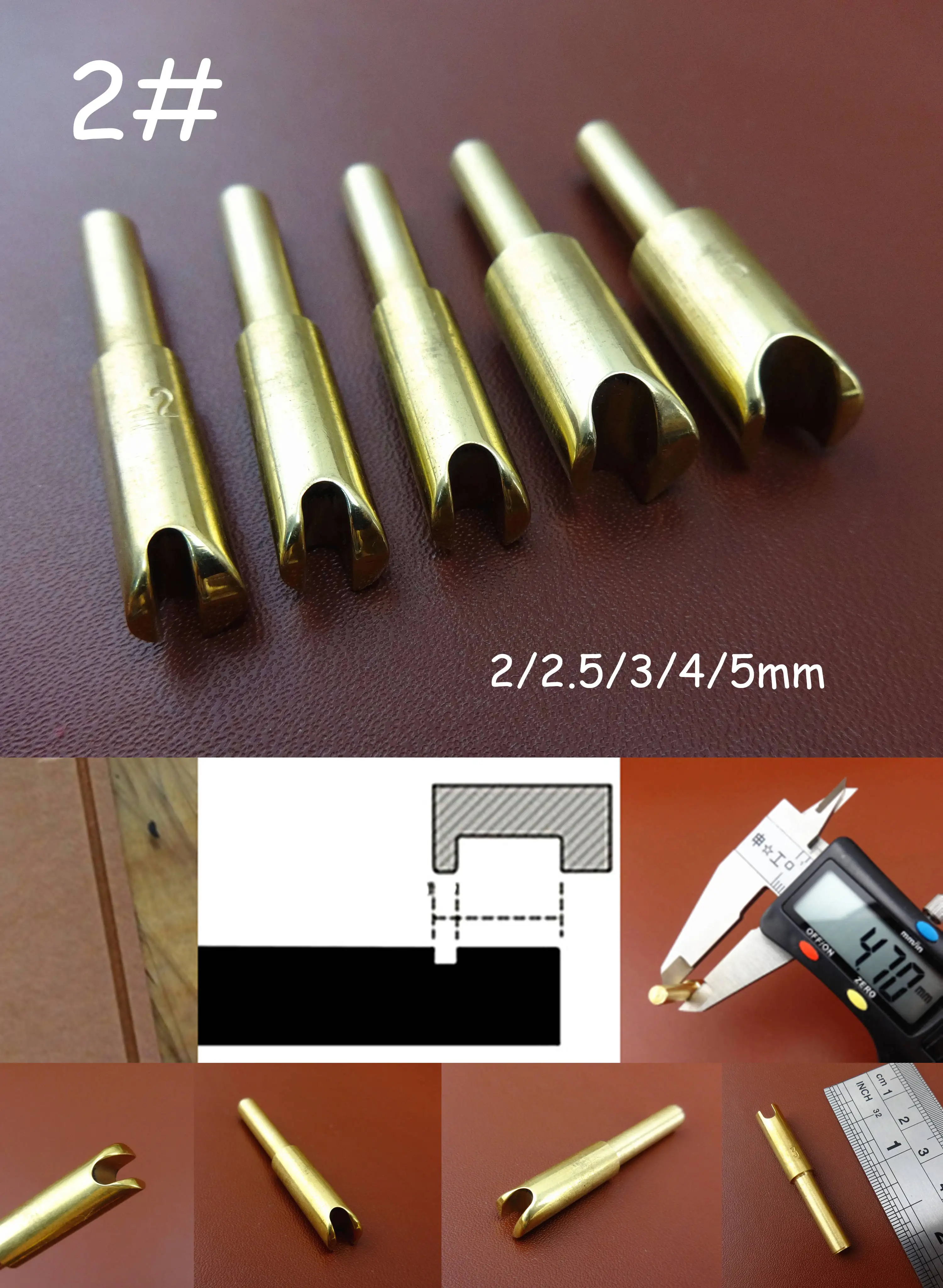8 видов кожевенное ремесло латунная кромка сгибание канавка Электрический