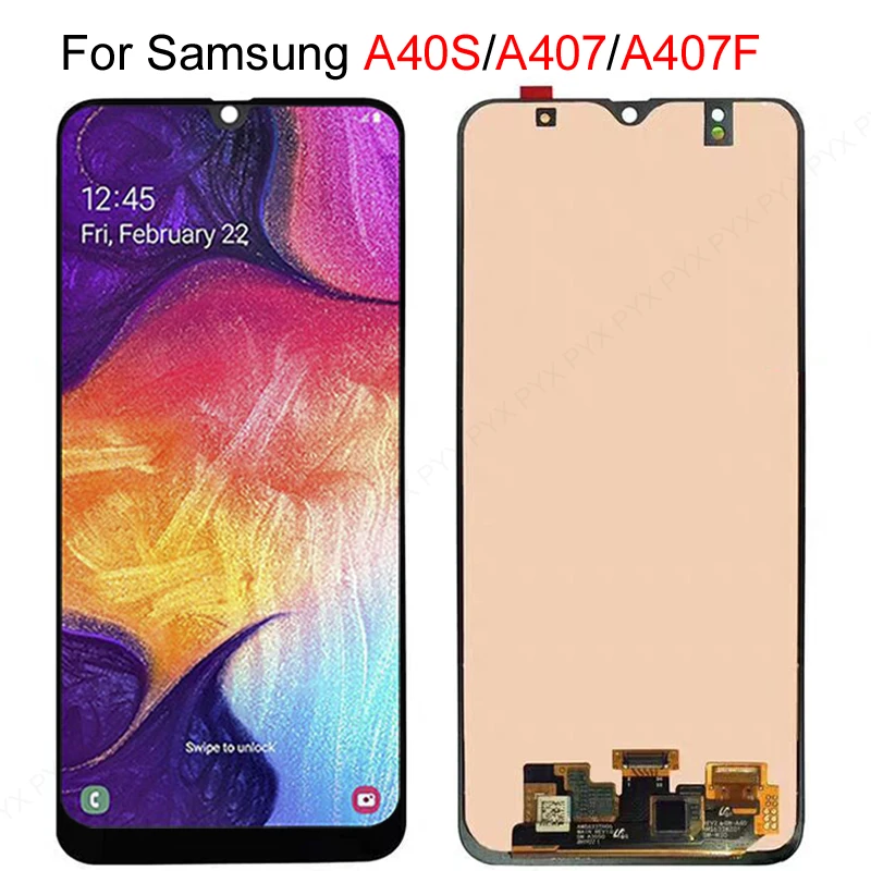 Сенсорный ЖК экран для Samsung Galaxy A40s с дигитайзером и датчиком в сборе A407 A407F A407FD