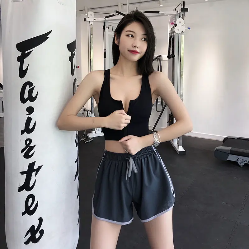 Лидер продаж женские спортивные бюстгальтеры пуш-ап на молнии жилет нижнее белье