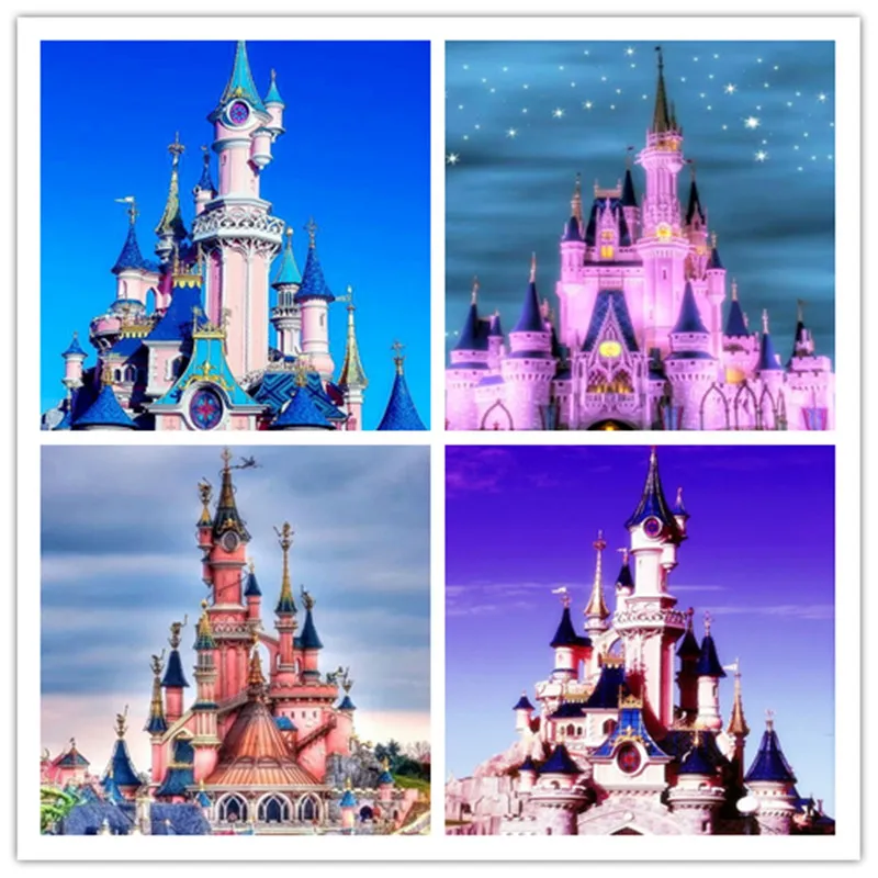 Картина из бисера Пейзаж Замок diy картина с алмазной вышивкой сверление