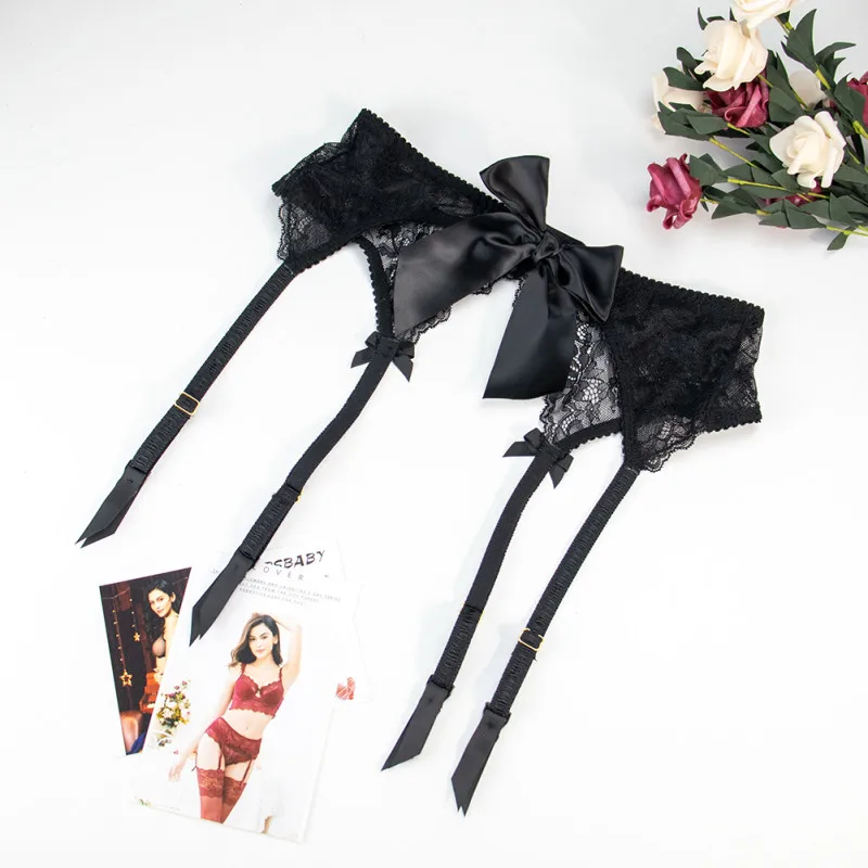 

Varsbaby Ladies Big Bow Sexy Fashion High Quality Underwear Floral Lace Lovely Garters