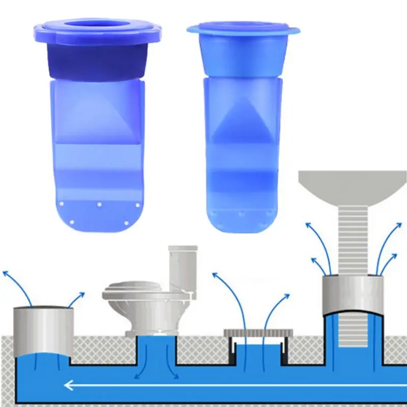 

1Set 40/50 Tubes Odor-proof Floor Leak Silicone Core Water Pipe Draininner Kitchen Bathroom Sewer Sealing Ring