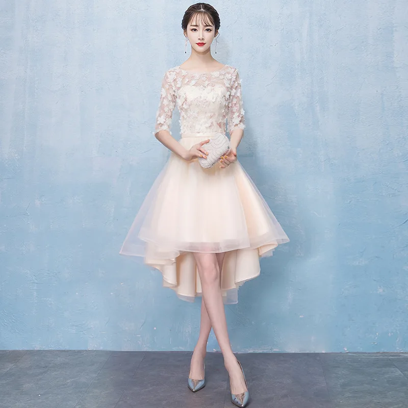 

New Womens Halter Short Party Dress Short Sleeve Mesh Embroidery Wedding Banquet Elegant Prom Gown Retro Vestido S-3XL