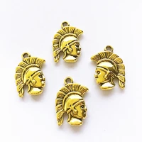 30pcs spartan head connector charms men jewelry diy necklace bracelet key chain aesthetic accessories jewelry making supplies