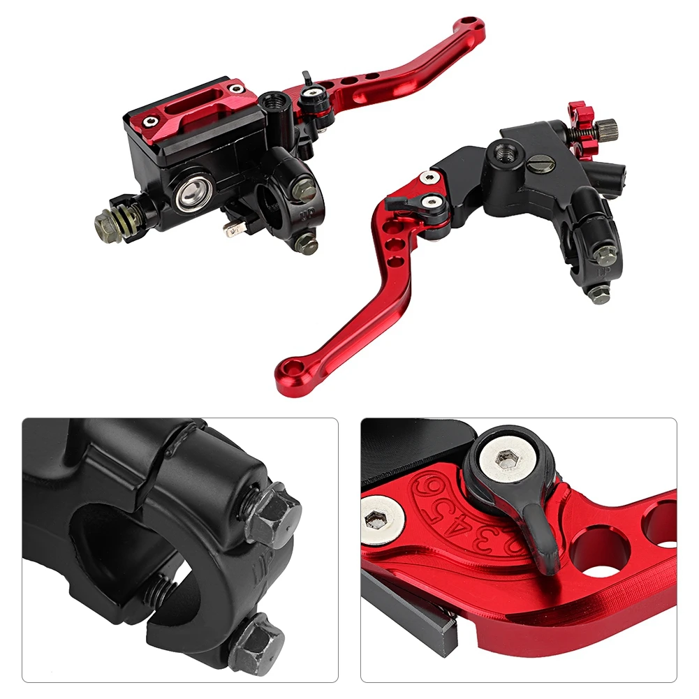 

7/8 inch 22mm Motorcycle Brake Clutch Lever Metal Master Cylinder Reservoir Set Universal Motorcycle Modification Accessories
