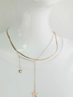 girl hot sell fashion new goddess luxury women gold color necklace luxe jewelry stainless steel