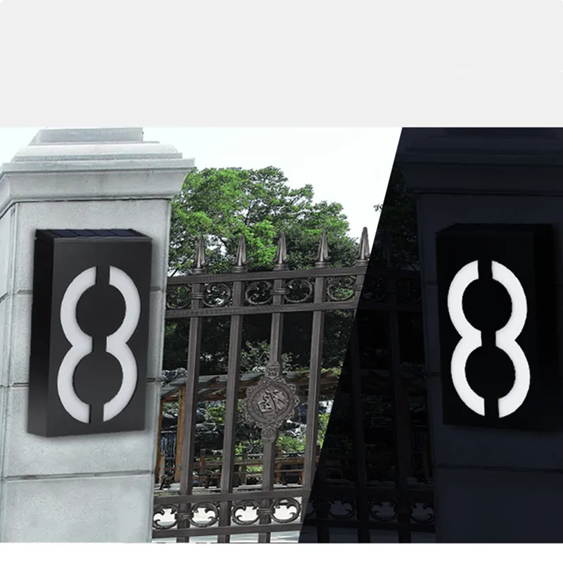 Цифровой светильник на солнечной батарее для дома настенная лампа с 6