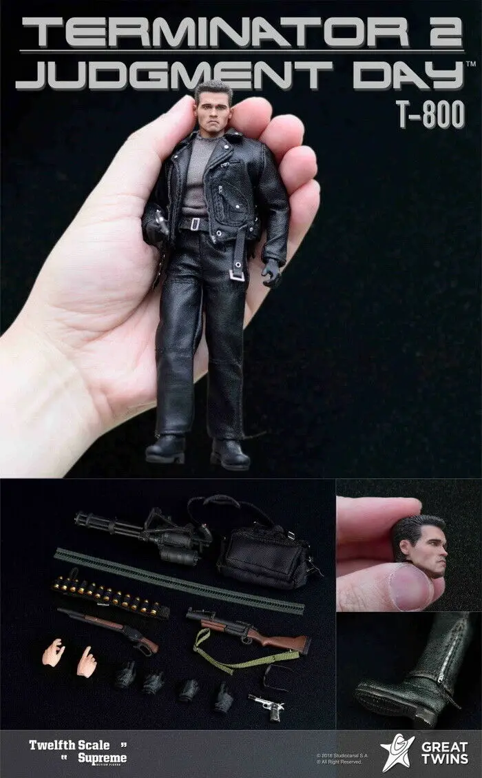 Отличная близнецов Терминатор 2: решение день T-800 Арнольд 1/12 рисунок | Игрушки и