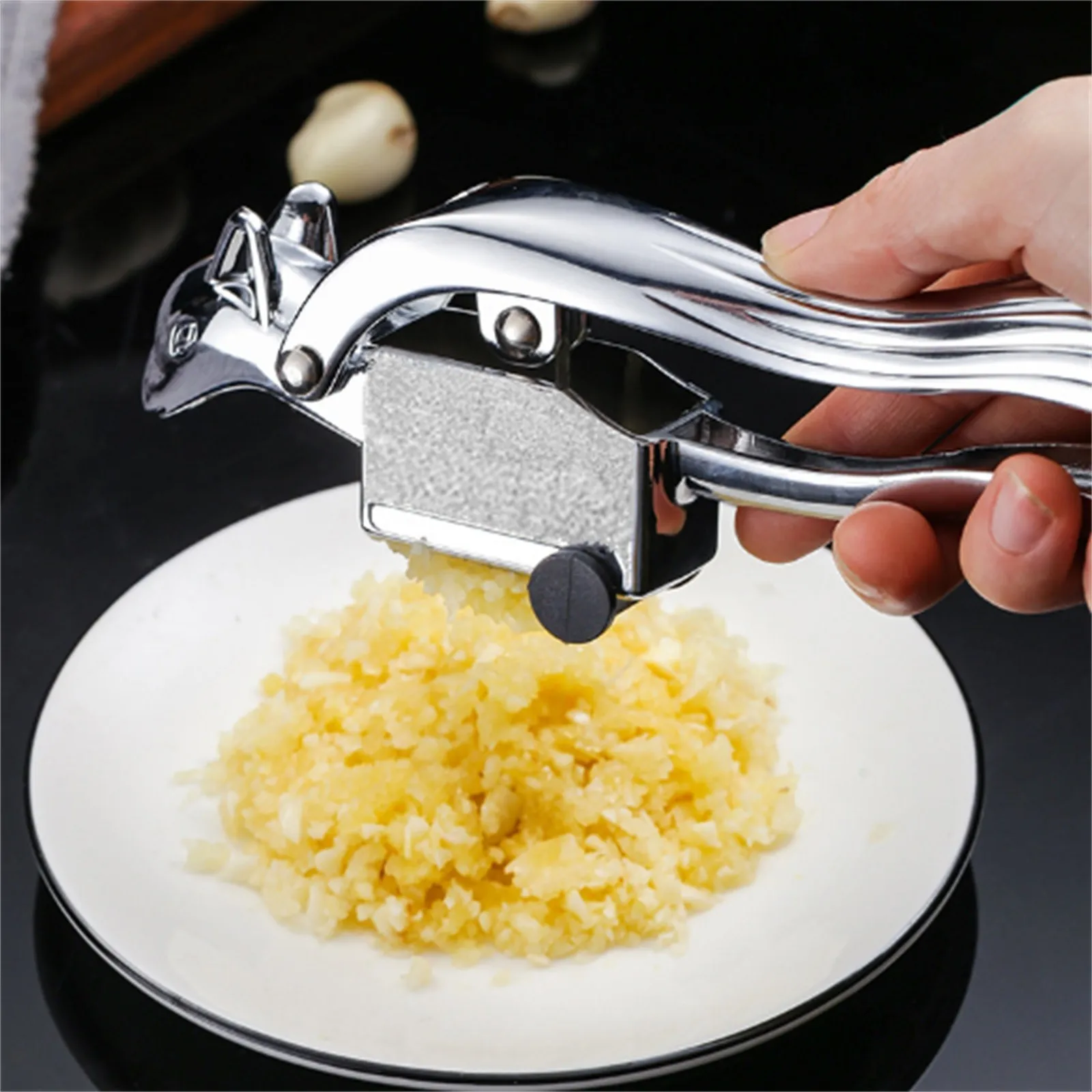 Высококачественный чесночный пресс тяжелая мягкая ручка и прочный дизайн