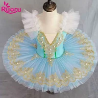 ruoru professional ballet costume ballerina ballet tutu for kids girls adult princess led tutu pancake tutu led ballet dress