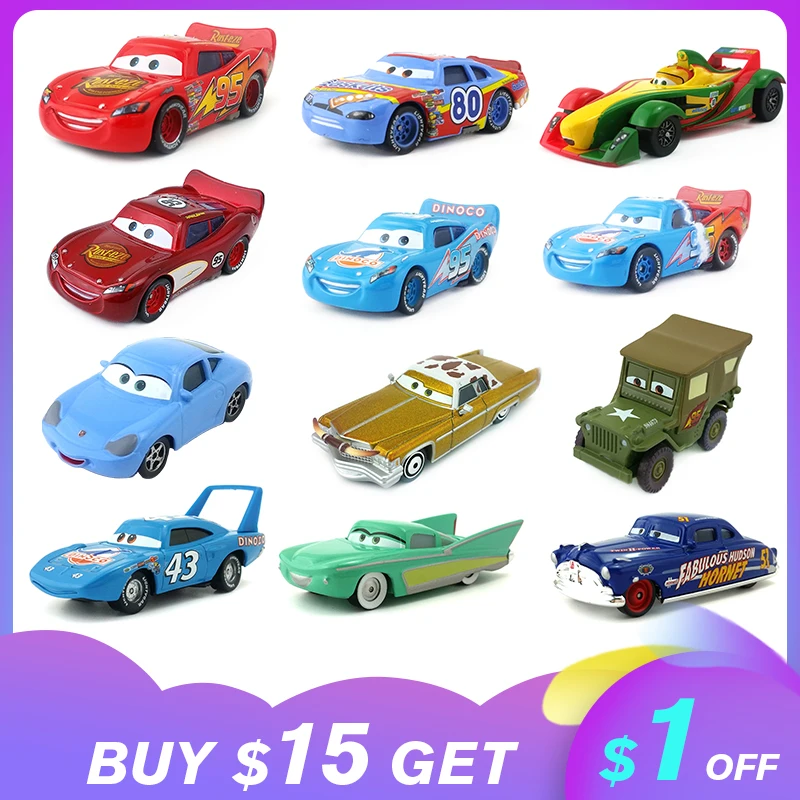 Все стили disney Pixar Cars 2 3 Гоночная Команда матер Lizzie Lightning McQueen Sarge металлический