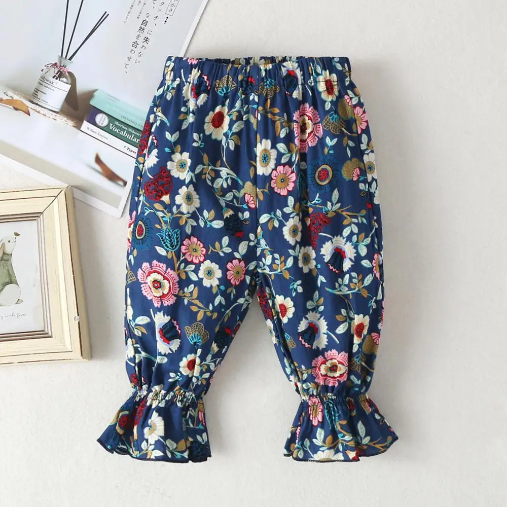 2019 Spring Baby Kids Childrens printing Flower Toddler Classic Leggings girls pants Girls legging 1-6Yrs Bell Bottoms | Мать и ребенок