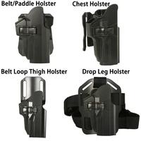 tactical owb drop leg thigh holster for sig sauer p226 lock belt pistol holster case airsoft chest gun holster accessory