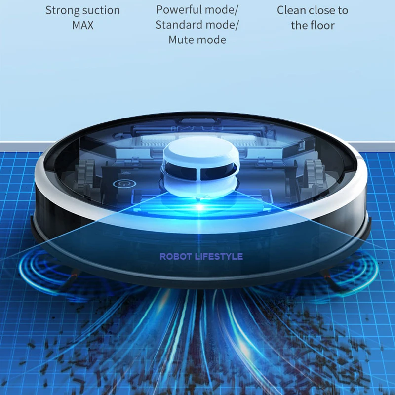 

Auto vacuum cleaner high saution robot vacuum cleaner 300ml water tank Laser Navigation auto charging vacumm cleaner