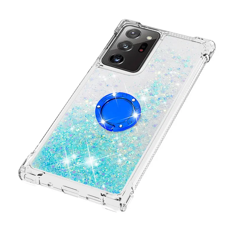 

Case For Samsung Galaxy Note 20 Ultra Glitter Liquid Quicksand Back Cover For Samsung Note20 Ultra Soft Silicone Shockproof Case