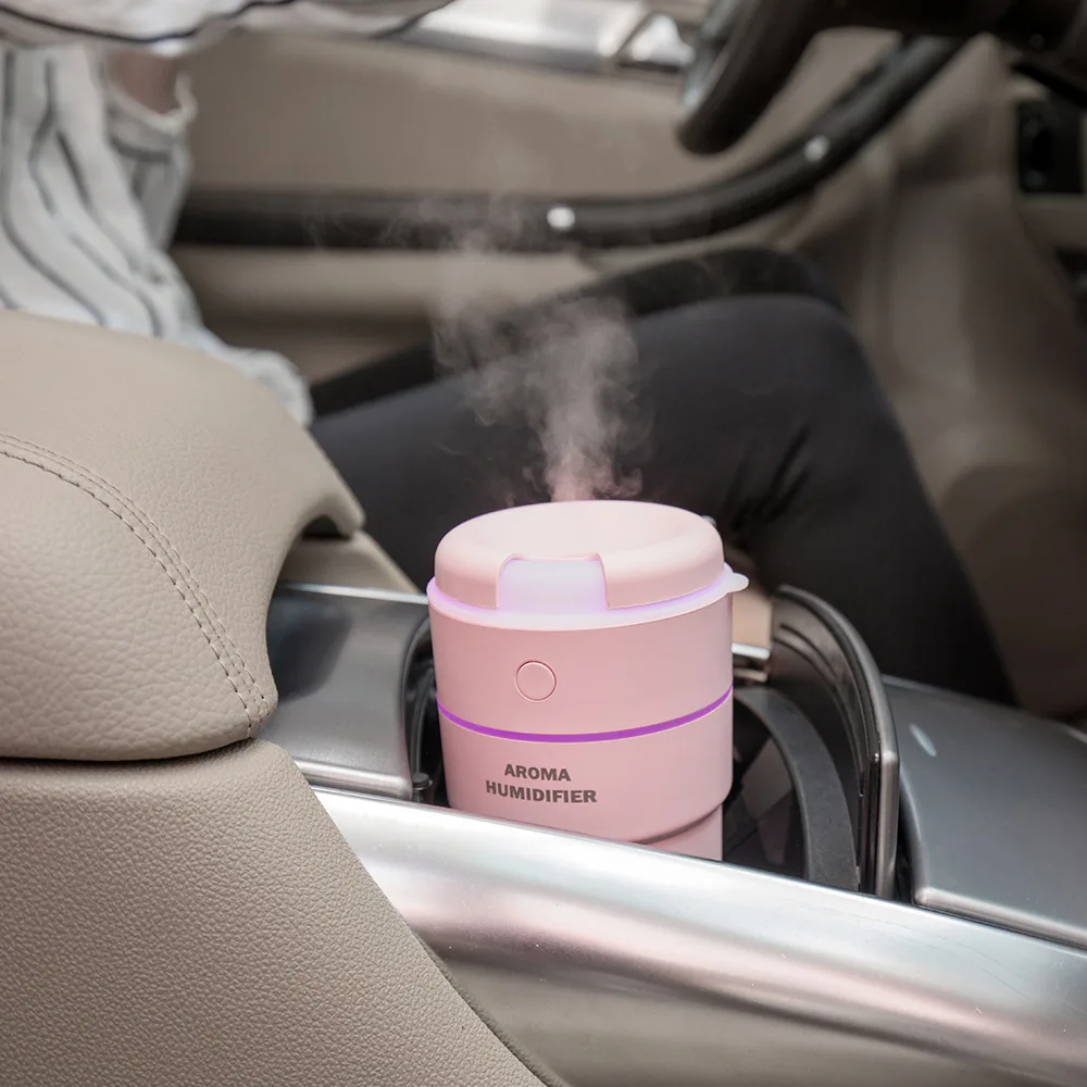 

320ML Ultrasonic Air Humidifier Time Cup Aromatherapy Humidifier USB Essential Oil Diffuser Car Purifier Aroma Anion Mist Maker