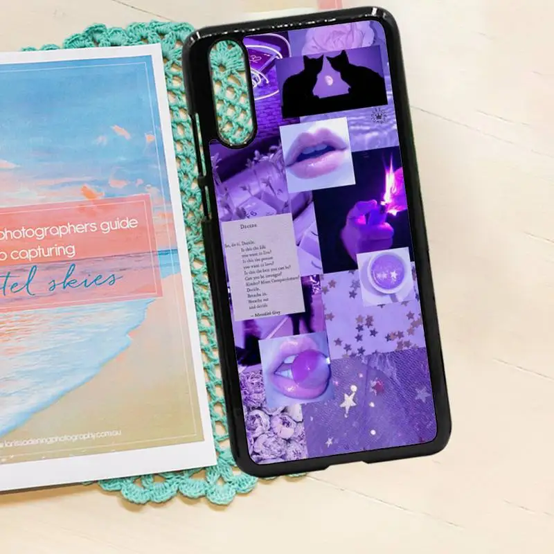 

infinity on Purple aesthetics poster Anti-fall Phone Case PC for iPhone 11 12 pro XS MAX 8 7 6 6S Plus X 5S SE 2020 XR