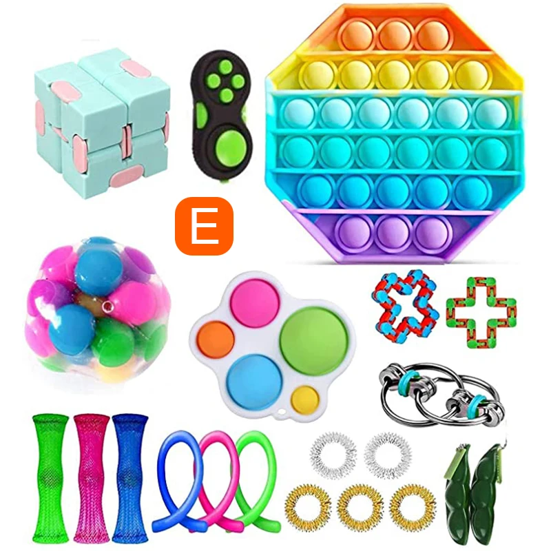 Harga Set Mainan Sederhana Fidget Lesung Pipi Paket Mainan Fidget Set Fidget Dengan Bola Stres Mainan Sensorik Kubus Tak Terbatas LBV