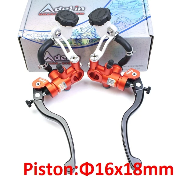orange 16mm Adelin PX1 поршень 14 16 17,5 19 мм Радиальные мотоциклетный главный цилиндр тормозной муфты рычаг 7/" 22 мм для yamaha mt03 ниндзя 1000 R6 - Цвет: orange 16mm