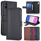 Чехол-Кошелек для Xiaomi Redmi 9A, 9C, 9i, 9AT, 8A, 7A, 6A, Redmi Note 9, 9S, 8T, 8, 7, 6, 5, 3 Pro, 4, 4X, Poco X3 NFC, кожаный