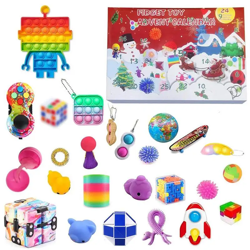 24 шт./компл. Рождественская игрушка с календарем обратного отсчета календарь для
