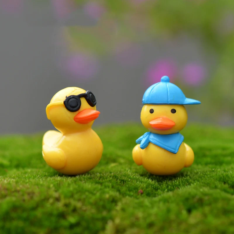 

10PCS Cool Duck Boy Animal Miniature Fairy Garden Home Houses Decoration Mini Craft Micro Landscaping Decor DIY Accessories