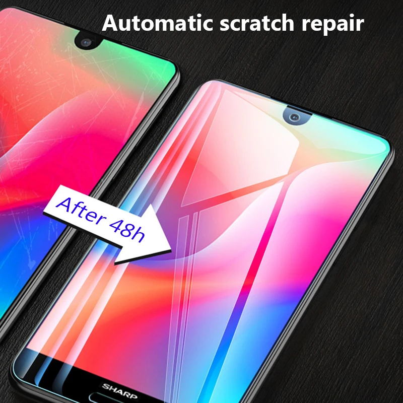 Противоударная Защитная пленка для экрана Sharp Aquos S2 / S3 Mini тонкая передняя и