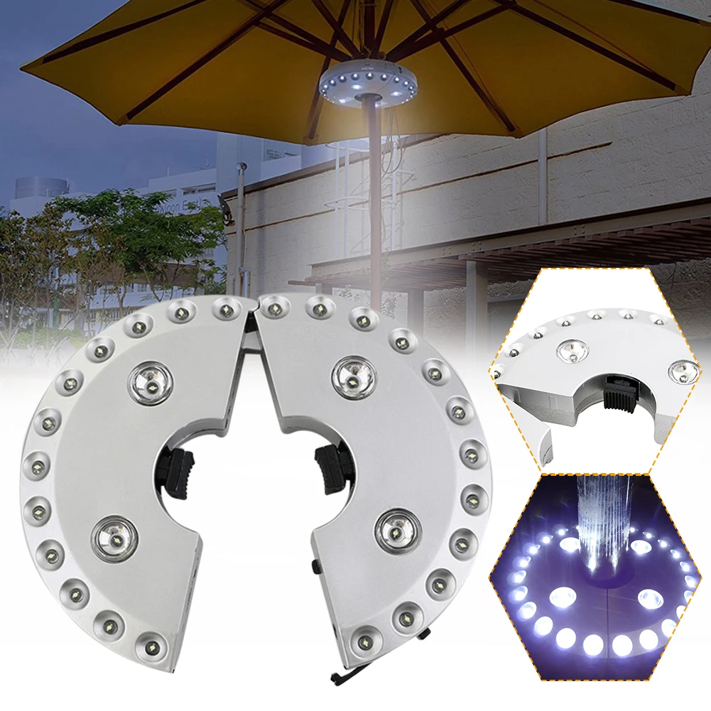 

Outdoor Poles Tent Camping Lights Warm Whtie Lamp parasol Umbrell led for Lantern Beach Garden Patio Umbrella Light