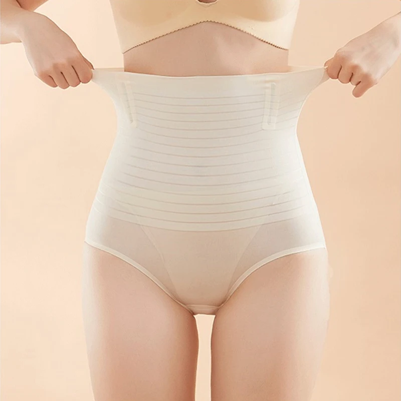 

Нижнее белье женское Ребристое с завышенной талией, тонкий дышащий тренажер для похудения, подтяжка ягодиц