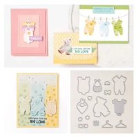 bear clothing metal cutting dies photopolymer silicone stamps diy paper greeting card scrapbooking decoration embossing folders