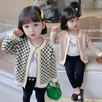 girls sweater babys coat outwear 2021 sweet thicken warm winter autumn knitting casual cardigan top cotton childrens clothing