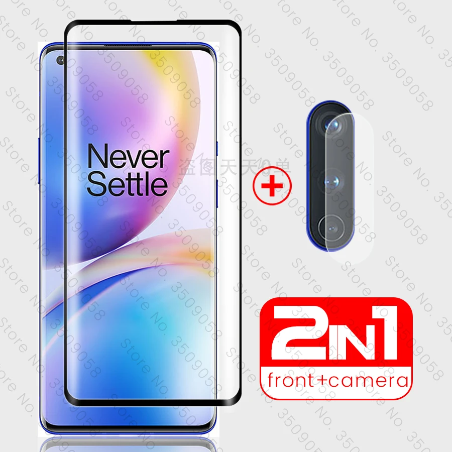 2 в 1 для oneplus 8 pro 8pro защита стеклянной камеры защитные очки на one plus защитная пленка