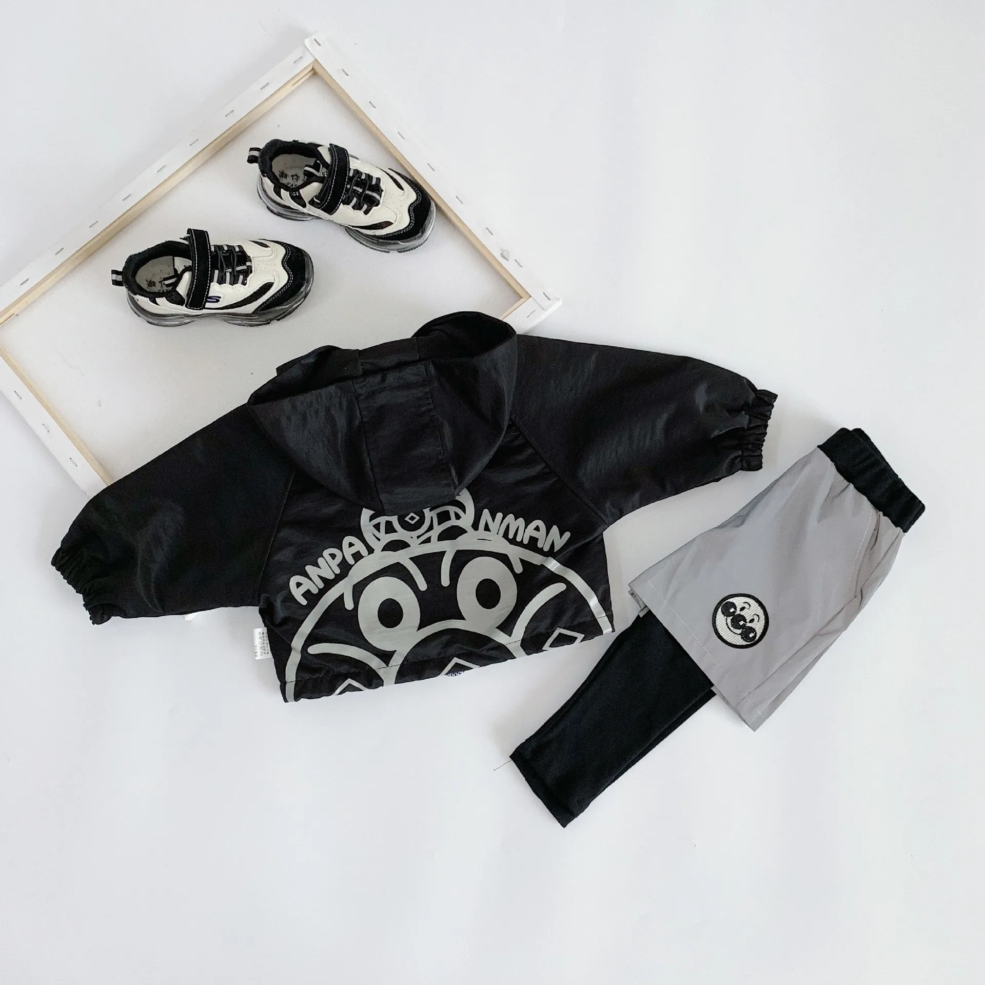 Children's Clothing Boys Sets 2019 Autumn Fashion New Kids Reflective Jackets Toddler Casual Hooded Coat+pants 2pcs | Детская одежда