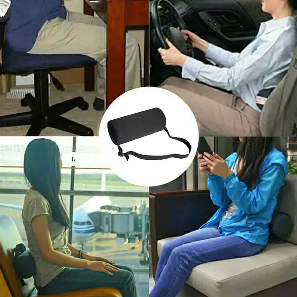 Регулируемая поясничная Пряжка для автомобильного сиденья универсальный черный