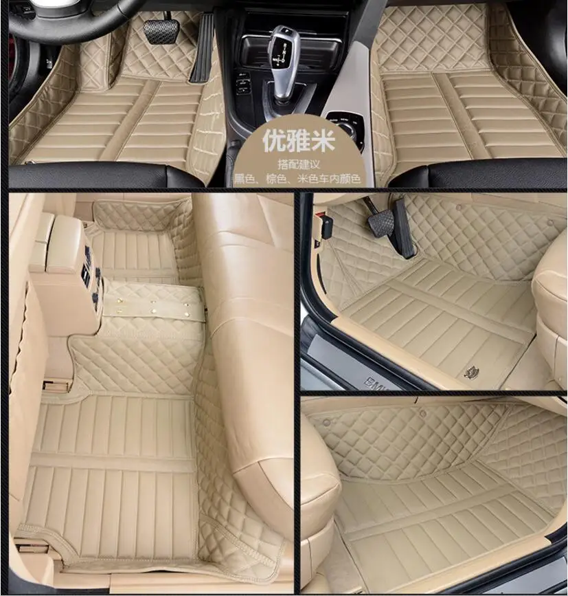 3D Роскошные слякоть коврики коврик для ног Nissan Patrol Y62 7 мест 2011 2012 2013 2014 2015 2016 2017 (7