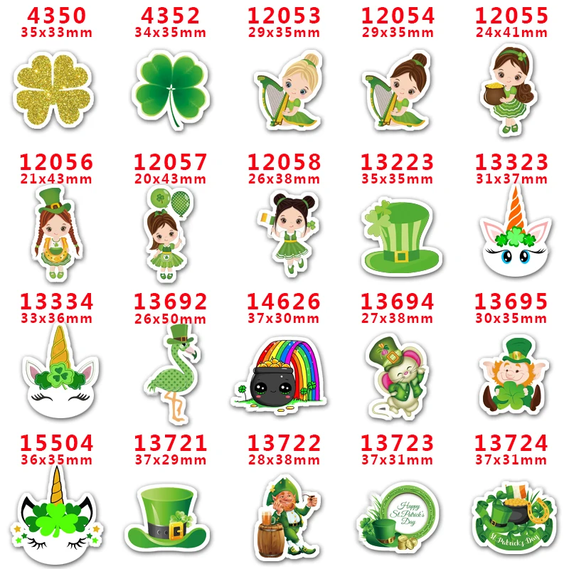 

Бесплатная доставка, 30 шт., персонаж мультфильма ко Дню Св. Патрика, плоское украшение из смолы PR 4350