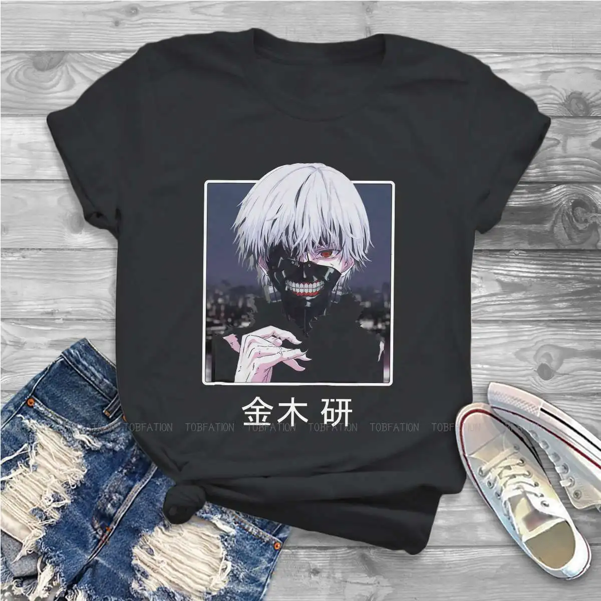 

Женские рубашки Kaneki Ken On City Essential, Токийский Гуль, Аниме Манга, большая винтажная женская одежда Харадзюку, повседневные женские блузы