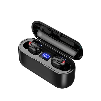 black double Bluetooth наушники беспроводные наушники водонепроницаемые спортивные наушники hife стерео наушники вкладыши для xiaomi huawei pk Q32 - Цвет: black double