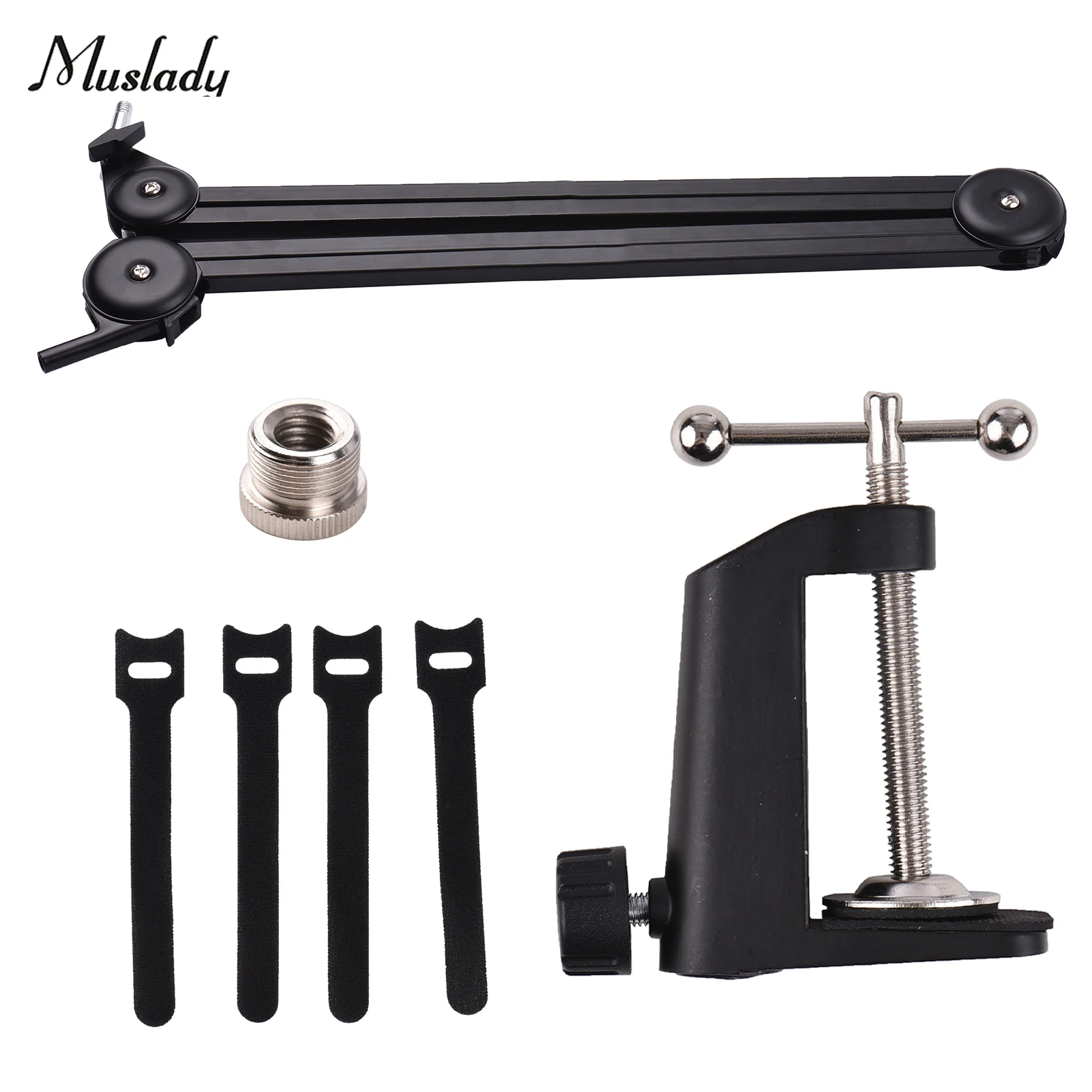 

Microphone Stand Set Heavy Duty Mic Suspension Scissor Boom Arm with Clamp Sticky Tape for Singing Live Stream