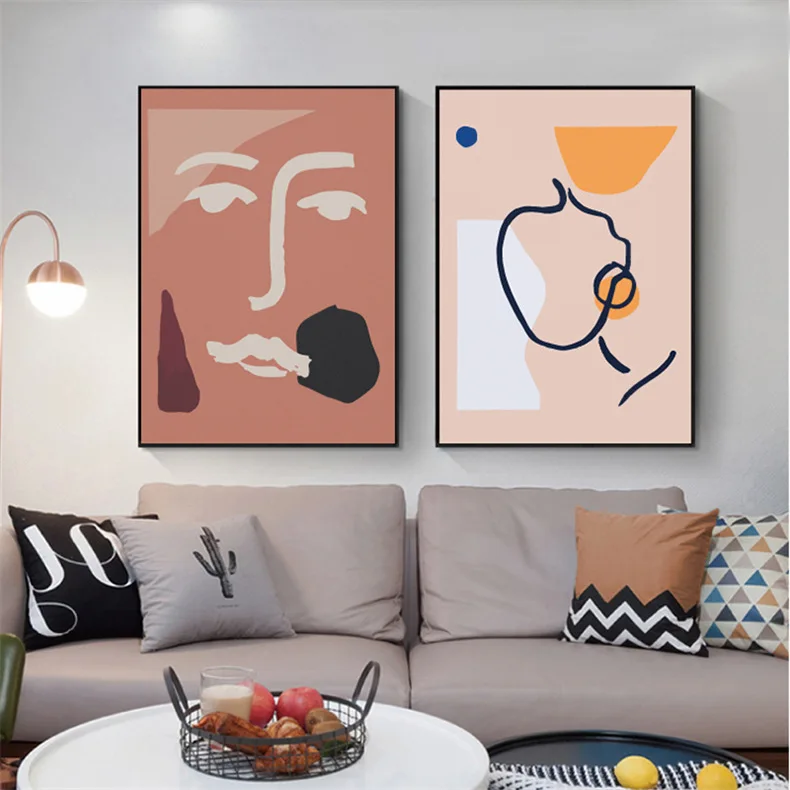 

Nordic Minimalist Decorative Painting Abstract Posters and Paints Geometric Line Home Wall Art Canvas Pictures Home Decor Photo