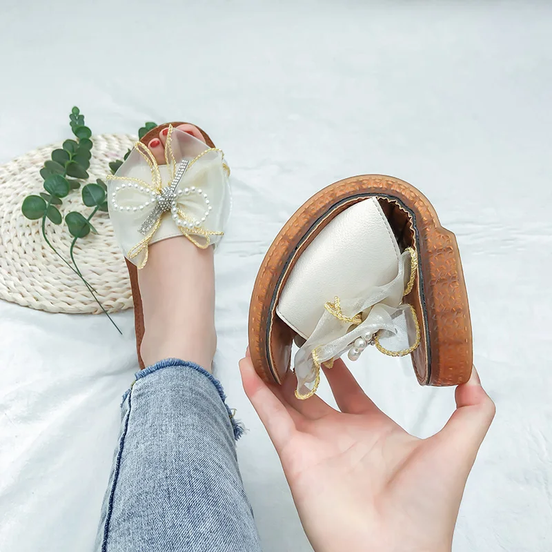 

Shoes Summer Clogs Woman Butterfly-Knot Ladies' Slippers Pantofle Luxury Slides Low Beach 2021 Designer Flat Soft Rubber PU Basi