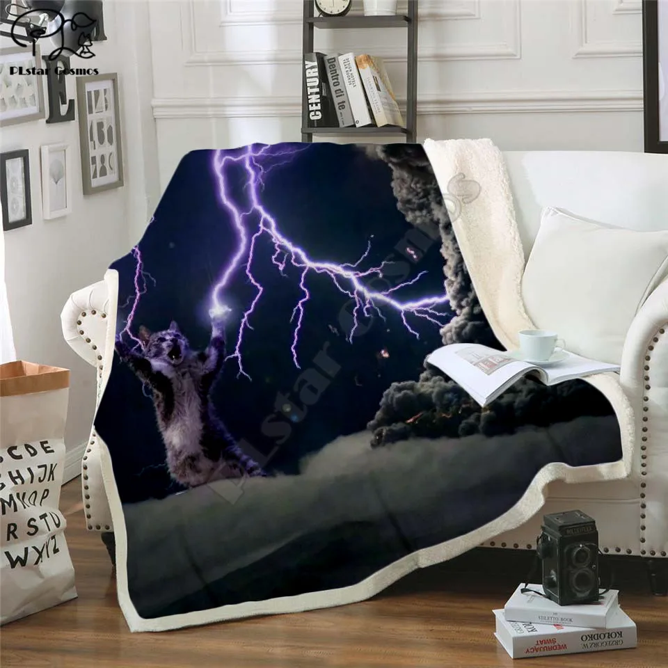 

Cat animal Fleece Blanket 3D full printed Wearable Blanket Adults/kids Fleece Blanket drop shippng style -2