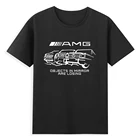 Классическая футболка AMG, брендовая мужская одежда с принтом автомобиля, топ из 100% хлопка, лидер продаж 2021, летняя роскошная мужская футболка