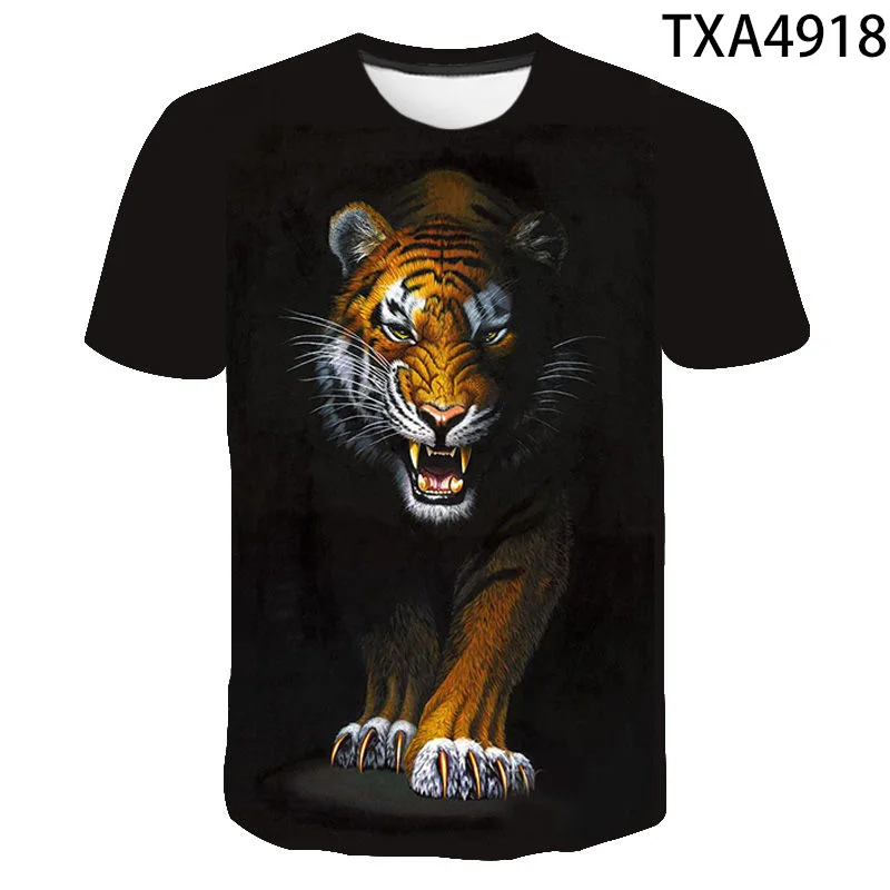 

New Animal Tiger 3d T-shirt Men Women Children Fashion Short Sleeve Shirt Animal T-shirt Cool Tops Hip Hop Cool Men T-shirts