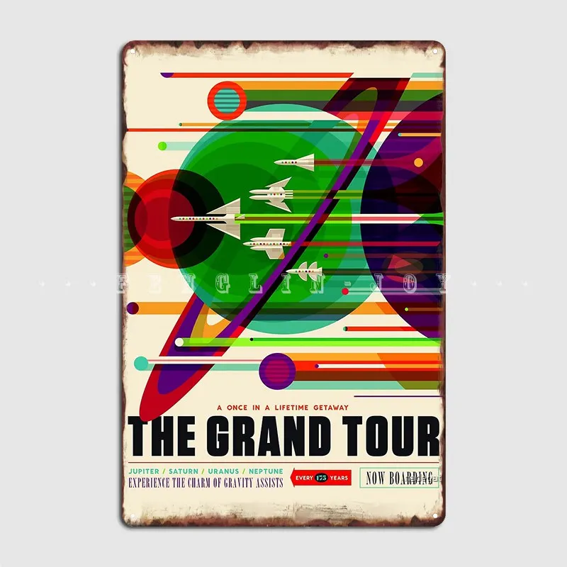 

Space Tourism Posters Metal Sign Pub Mural Create Wall Plaque Tin Sign Posters