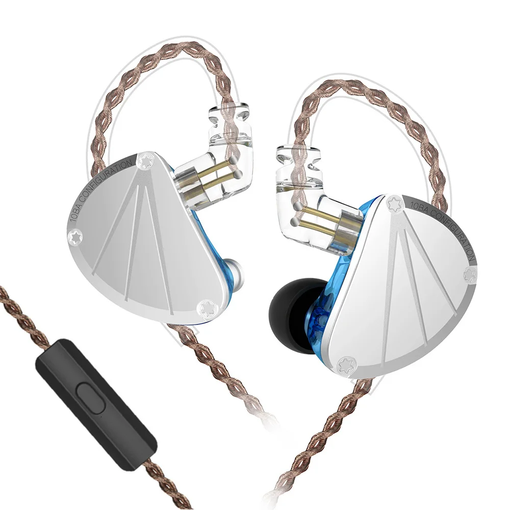 KBEAR KB10 5 сбалансированная арматура HIFI Бег Спорт Музыка Аудио монитор в ухо Гарнитура вкладыши KZ ZS10 AS10 AS16