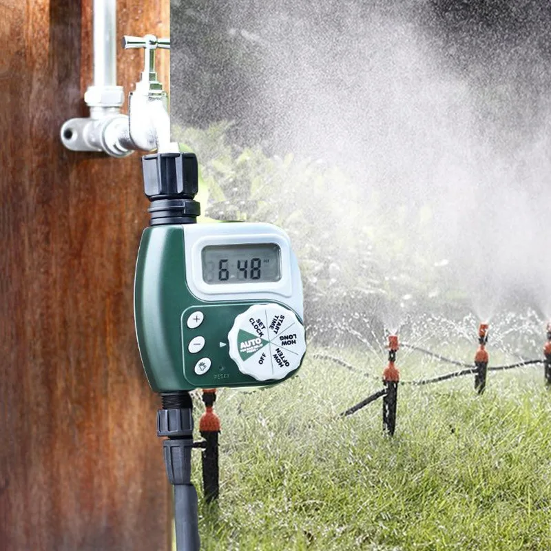 

Automatic Water Timer Garden Irrigation Filter Connection Programmable Schedule Clock ON & Off Garden Watering Faucet Controller